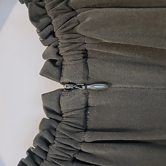 Michael Michael Kors Midi Dress in Olive with Gold Accents Ladies Size M - Picture 4 of 7